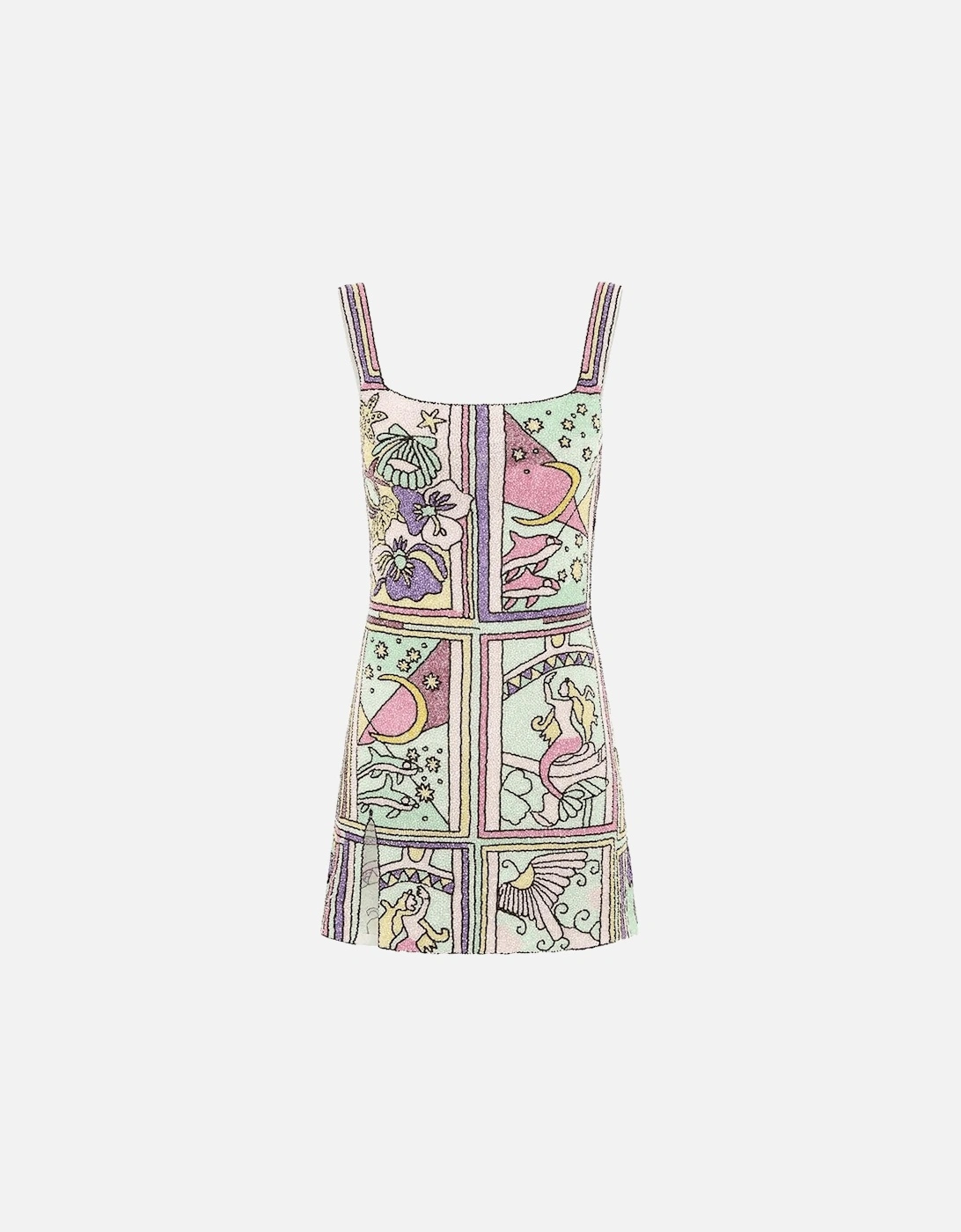 Talia Hand Beaded Multi-Coloured Crystal Party Dress, 2 of 1