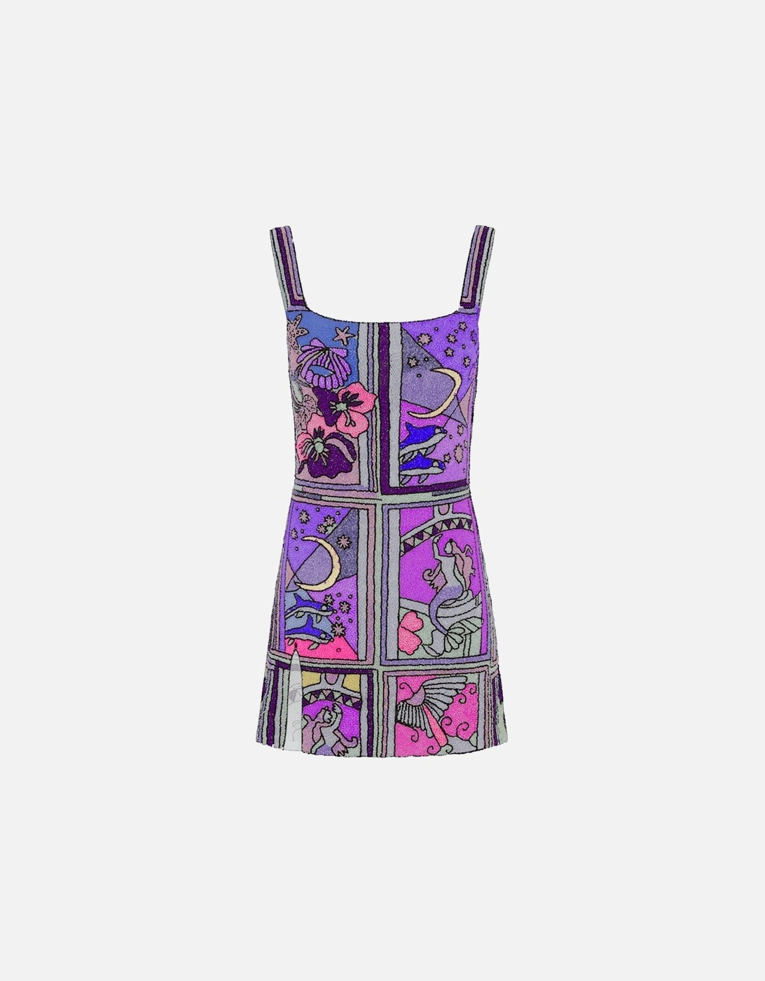 Talia Hand Beaded Multi-Coloured Crystal Party Dress, 2 of 1