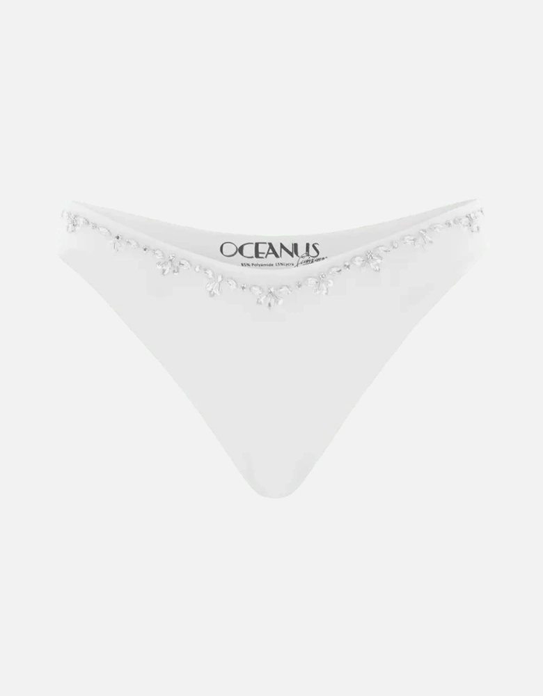 Aaliyah Hand Embroidered Crystals Bikini Bottom
