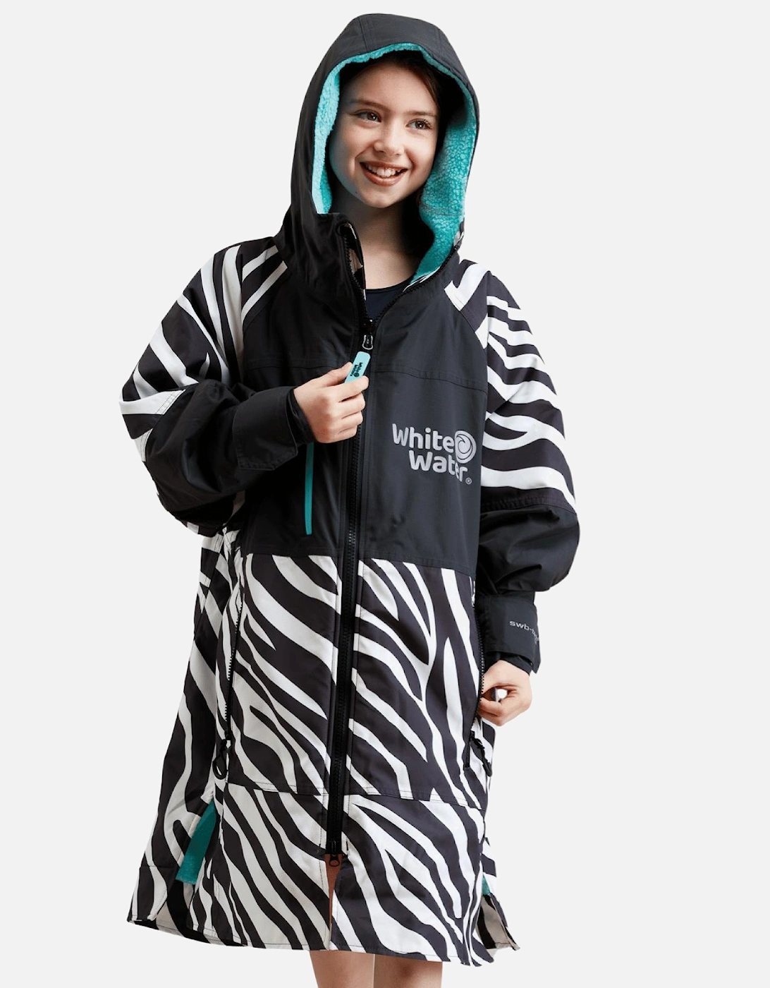 Kids Hard Shell Limited Edition Changing Robe - Zebra - 7-11Yrs, 2 of 1