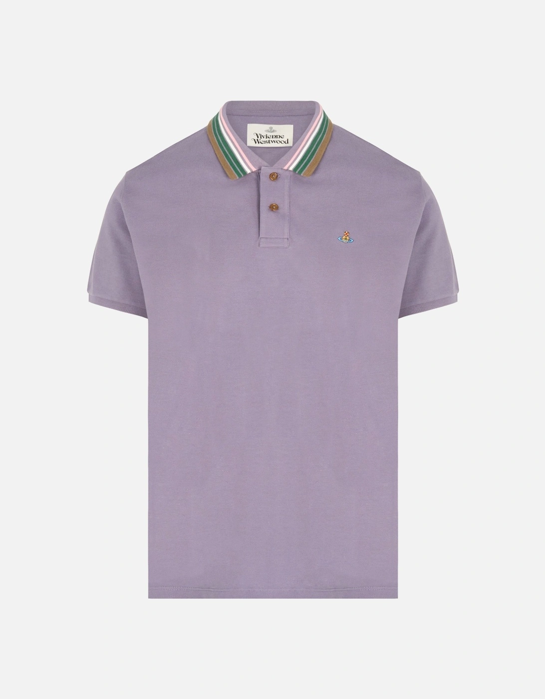 Vivienne Westwood Men's Classic Orb Polo Purple - Cream - Size: 40
