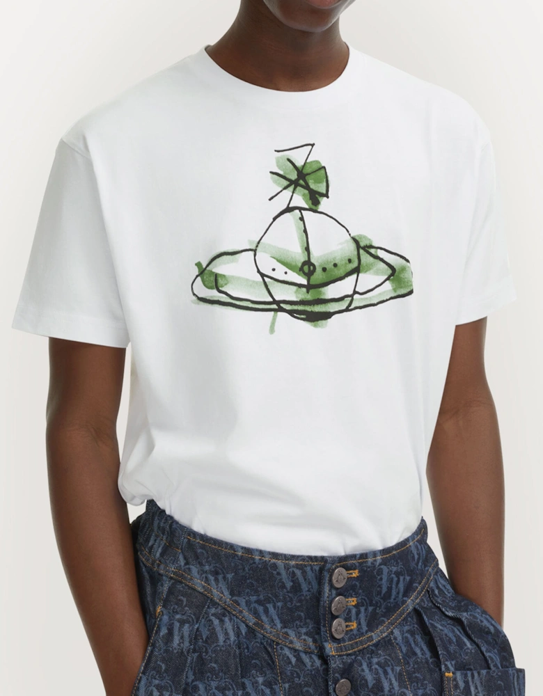 Drawn Orb Classic T-Shirt White