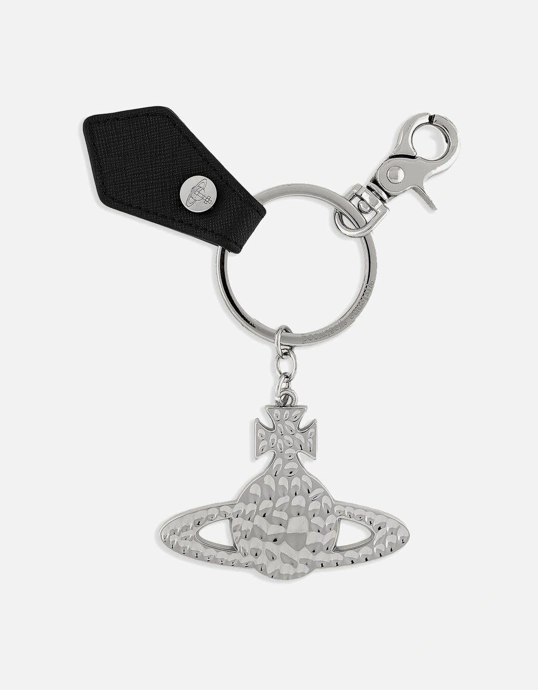 Hammered Orb Keyring Silver, 3 of 2