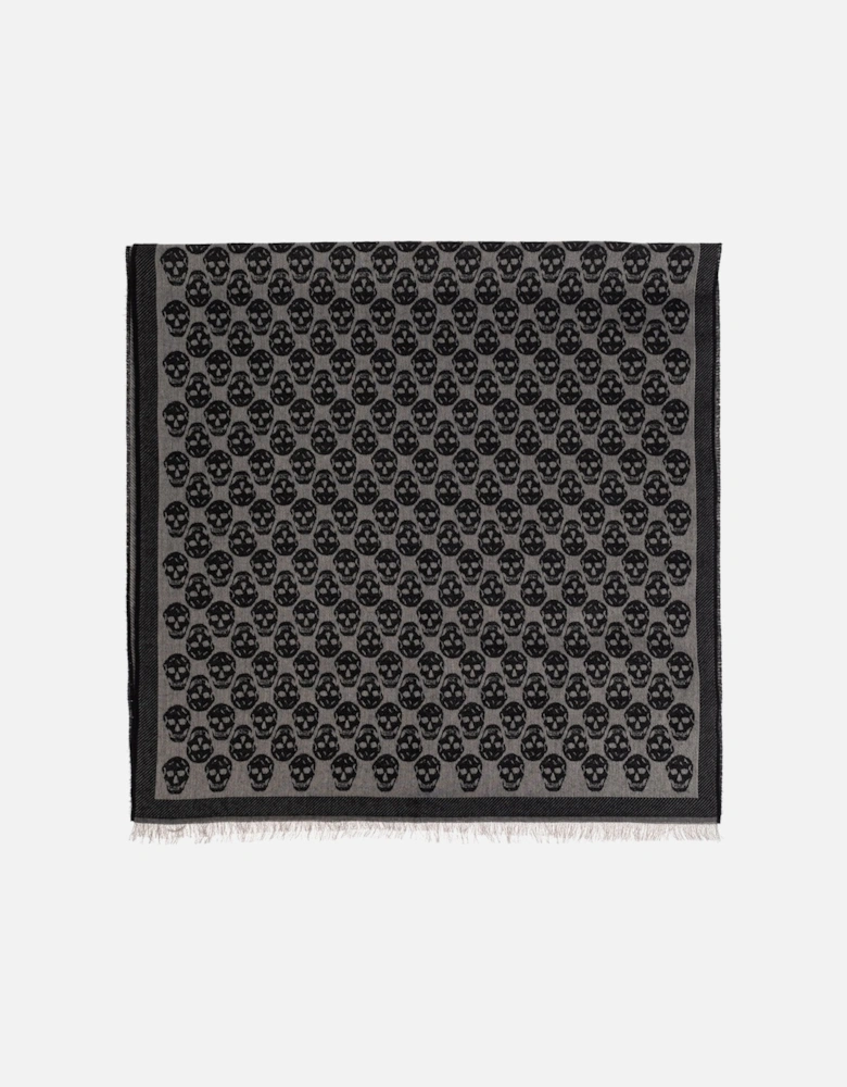Skull Monogram Scarf Black