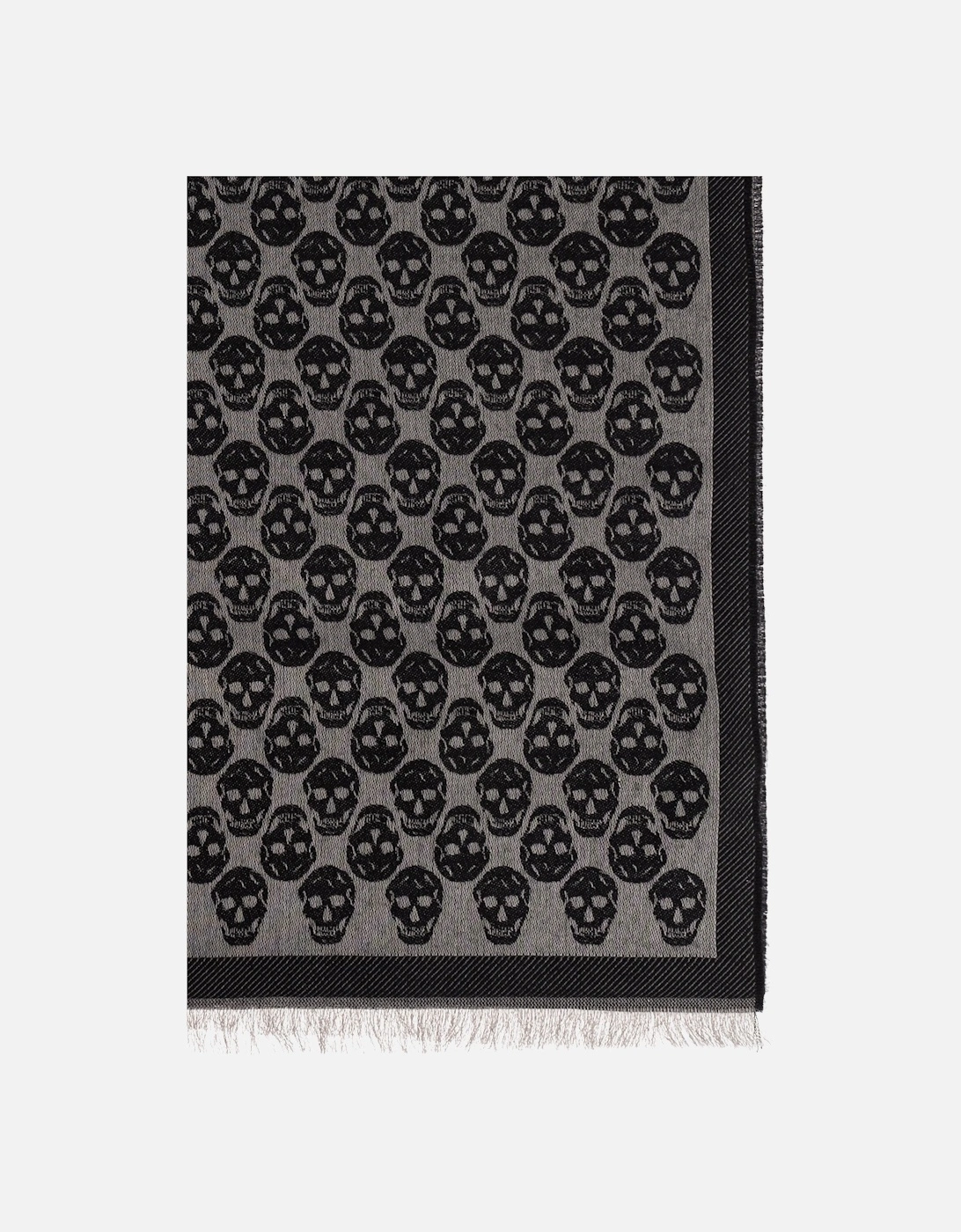 Skull Monogram Scarf Black