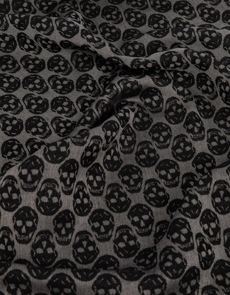 Skull Monogram Scarf Black