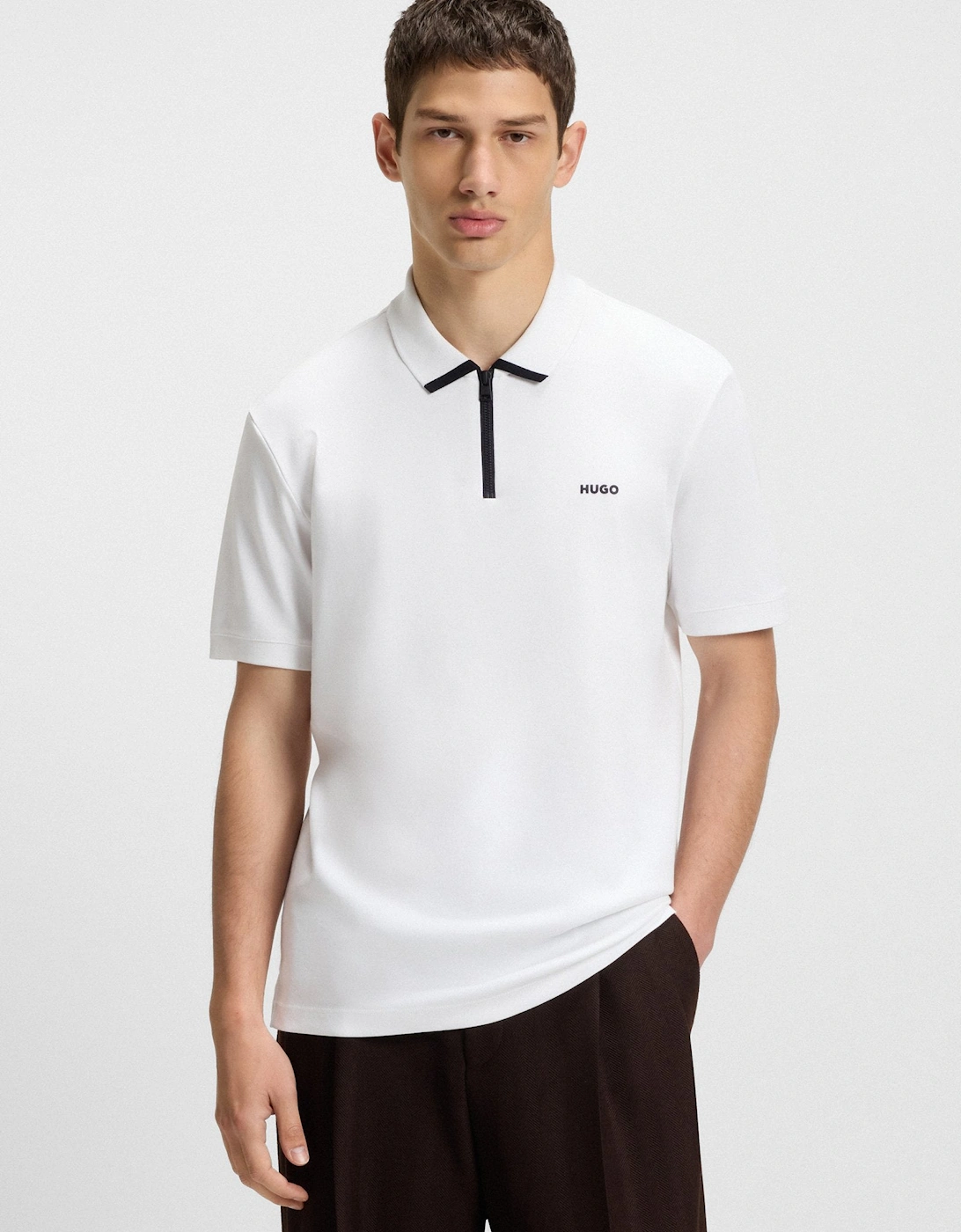HUGO Dalomino Polo Shirt 100 White