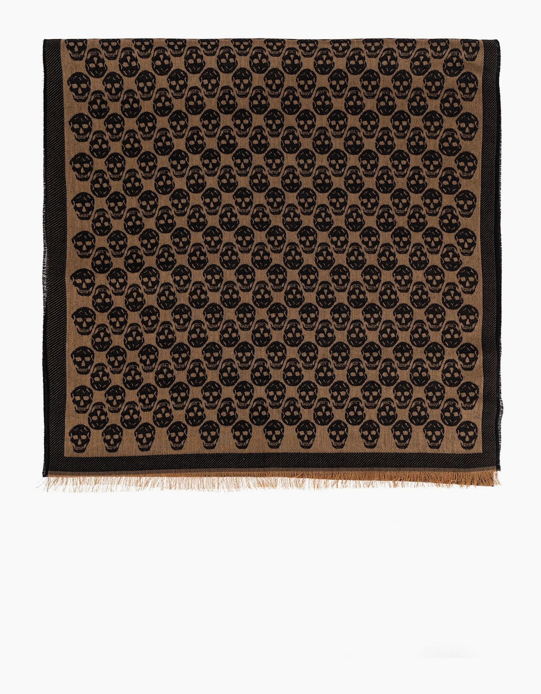 Alexander McQueen Alexander Mcqueen Men's Skull Monogram Scarf Brown