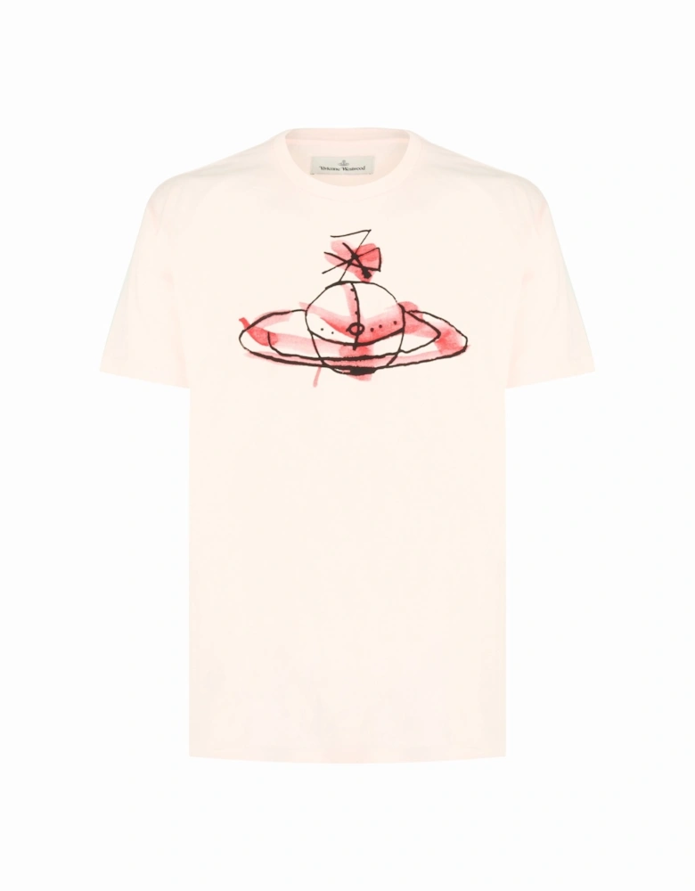 Drawn Orb Classic T-shirt Pink