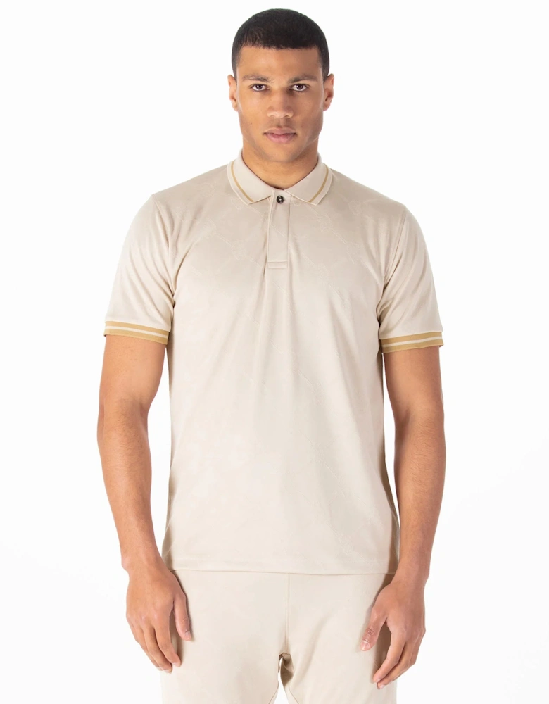 Luke1977 Saxon Textured Polo Shirt - Dark Ecru
