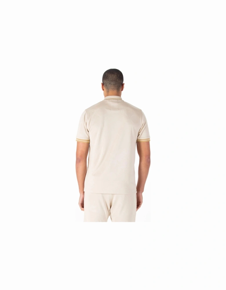 Luke1977 Saxon Textured Polo Shirt - Dark Ecru