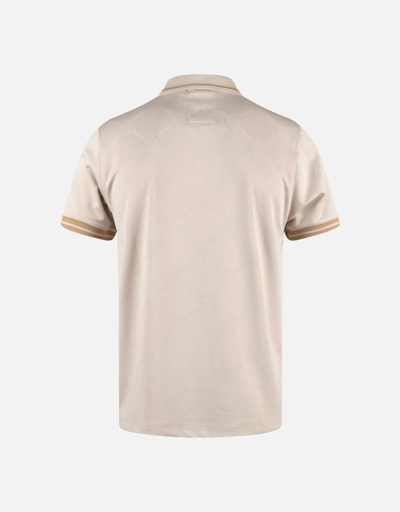 Luke1977 Saxon Textured Polo Shirt - Dark Ecru