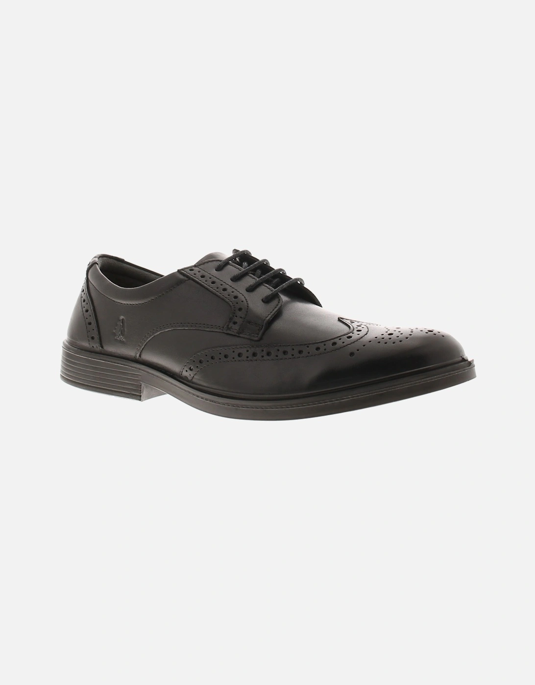 Hush Puppies Men's Black Shoes Smart Leather Brogue Uk Size - Size: 8