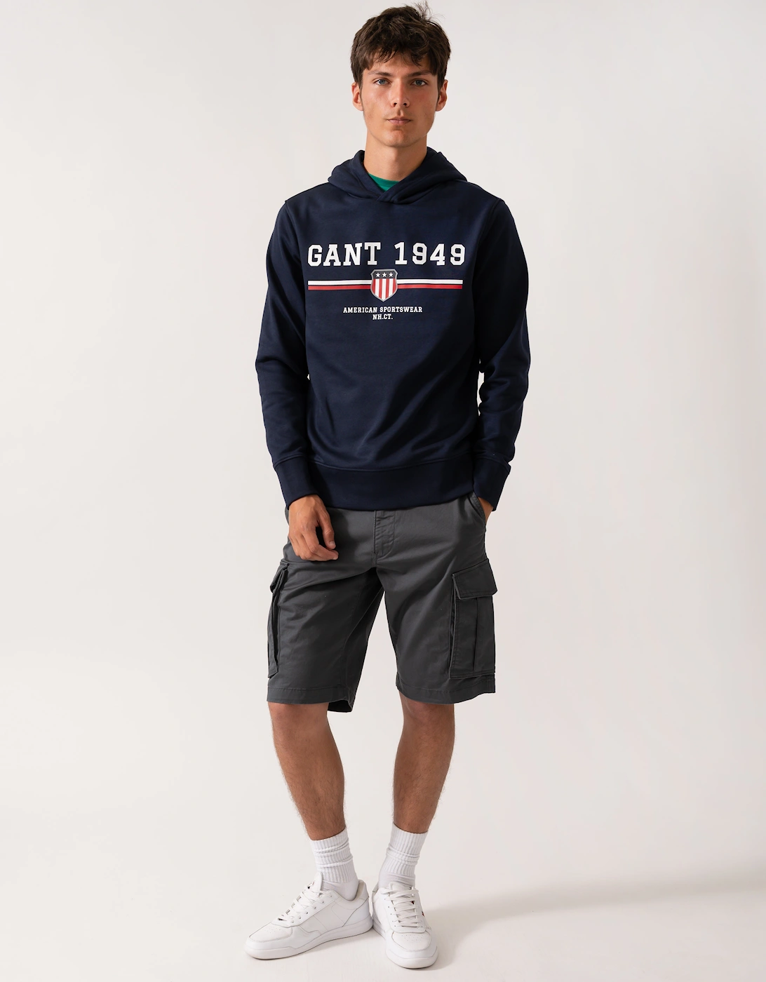 Mens Graphic Pullover Hoodie - 433 Evening Blue