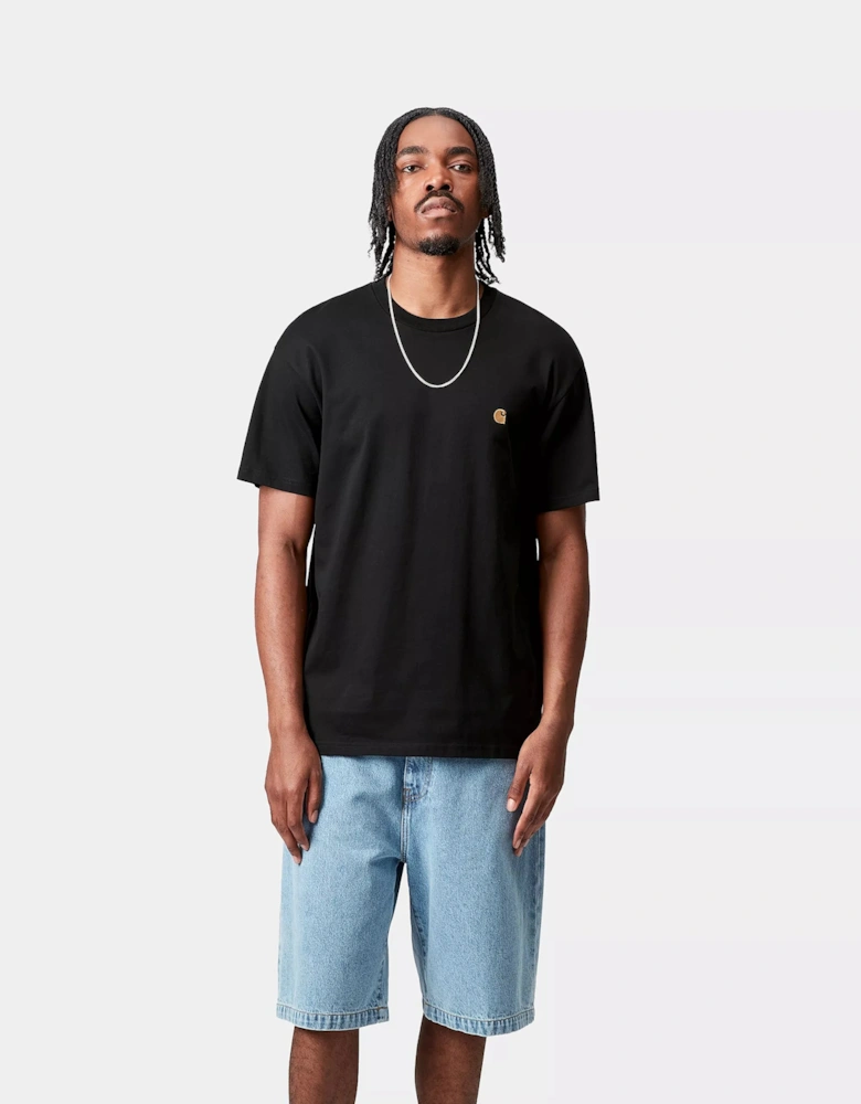 CARHARTT S/S CHASE T-SHIRT BLACK/GOLD