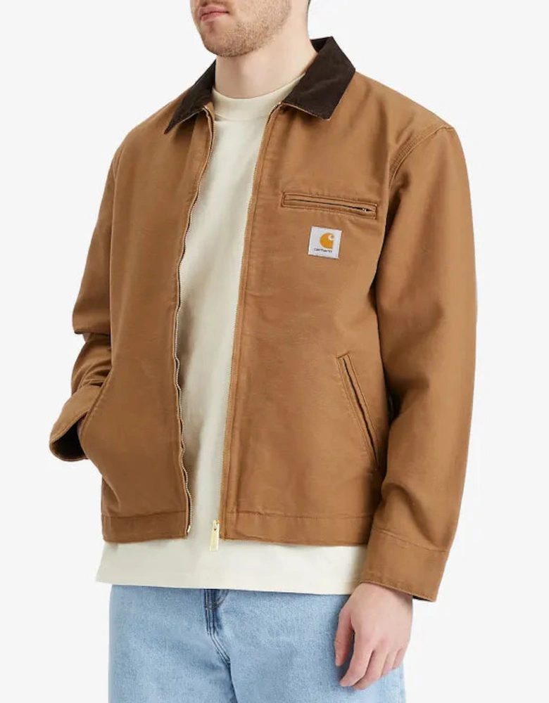 CARHARTT DETROIT JACKET HAMILTON BROWN/TOBACCO RINSED