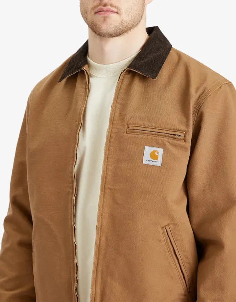 CARHARTT DETROIT JACKET HAMILTON BROWN/TOBACCO RINSED