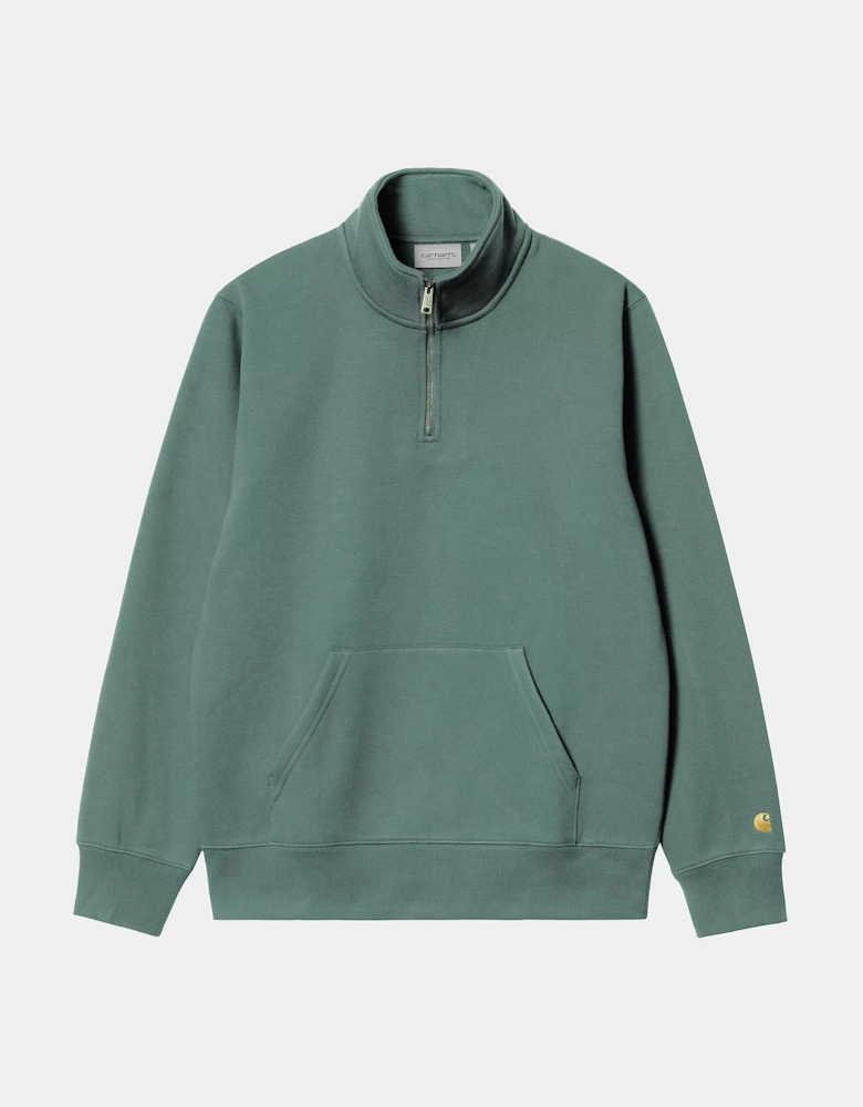 CARHARTT CHASE NECK 1/4 ZIP SILVER PINE/GOLD
