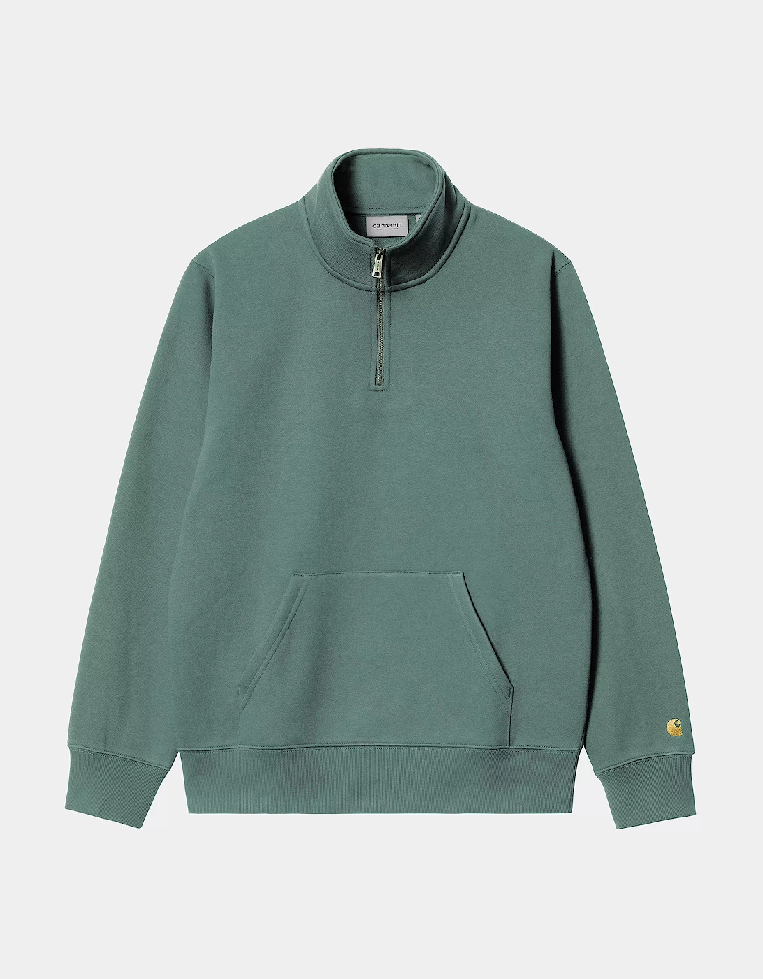 CARHARTT CHASE NECK 1/4 ZIP SILVER PINE/GOLD, 3 of 2