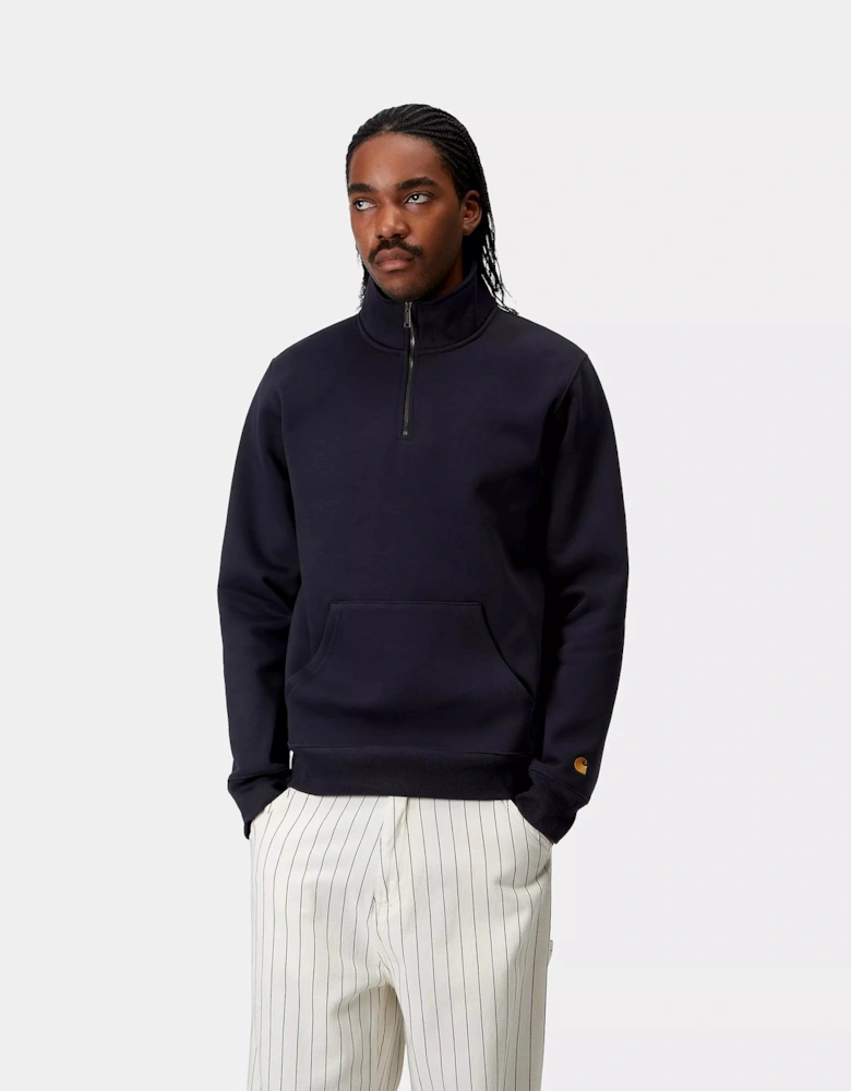 CARHARTT CHASE NECK 1/4 ZIP DARK NAVY/GOLD