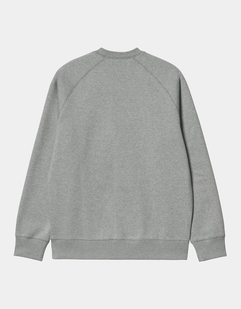 CARHARTT CHASE SWEATSHIRT GREY HEATHER/GOLD
