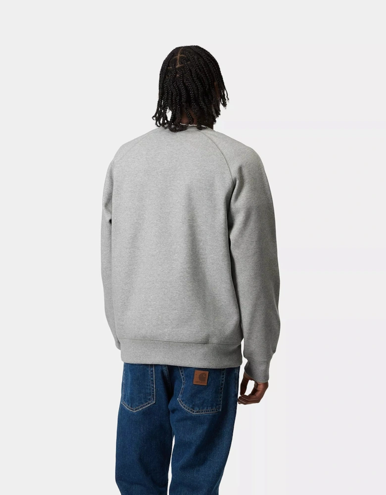 CARHARTT CHASE SWEATSHIRT GREY HEATHER/GOLD