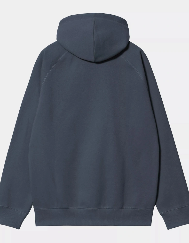 CARHARTT HOODED SWEATSHIRT DUSKY BLUE/GOLD