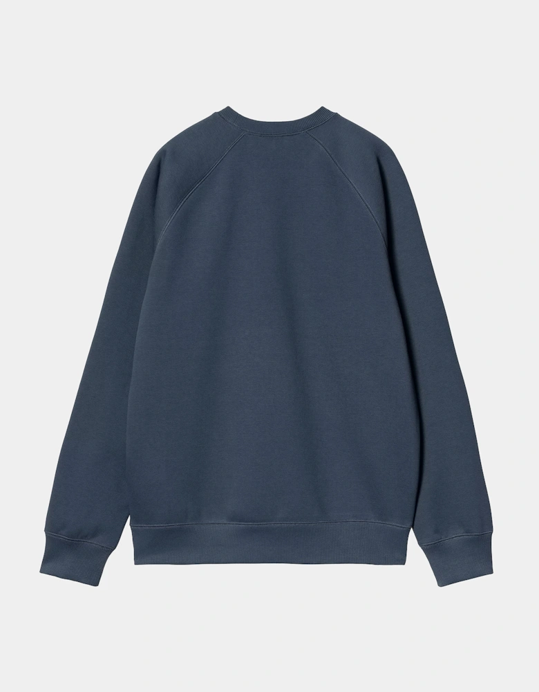 CARHARTT CHASE SWEATSHIRT DUSKY BLUE/GOLD