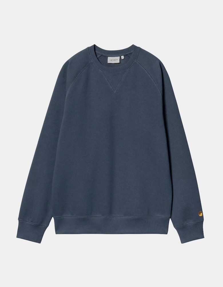 CARHARTT CHASE SWEATSHIRT DUSKY BLUE/GOLD