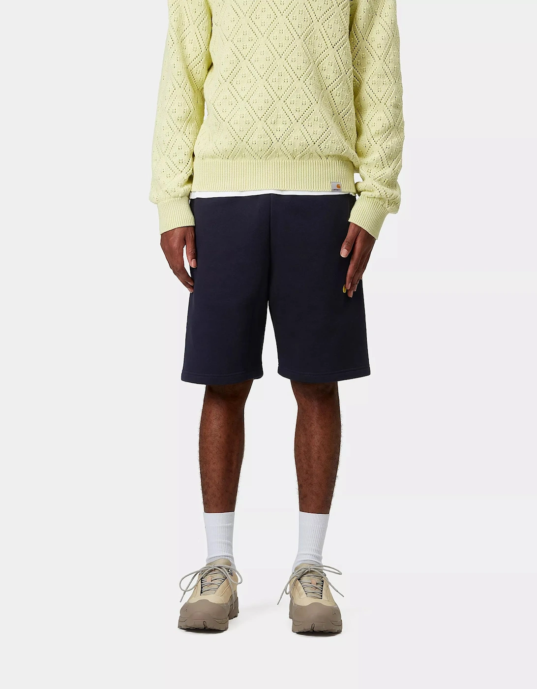 CARHARTT CHASE SWEAT SHORT DARK NAVY/GOLD