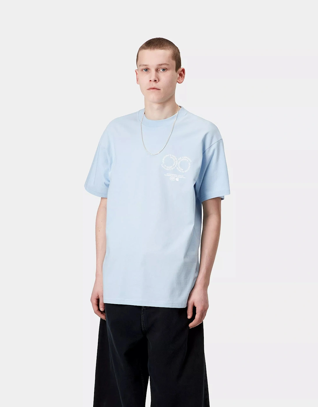 CARHARTT S/S ROTATION T-SHIRT AIR SKY/WHITE