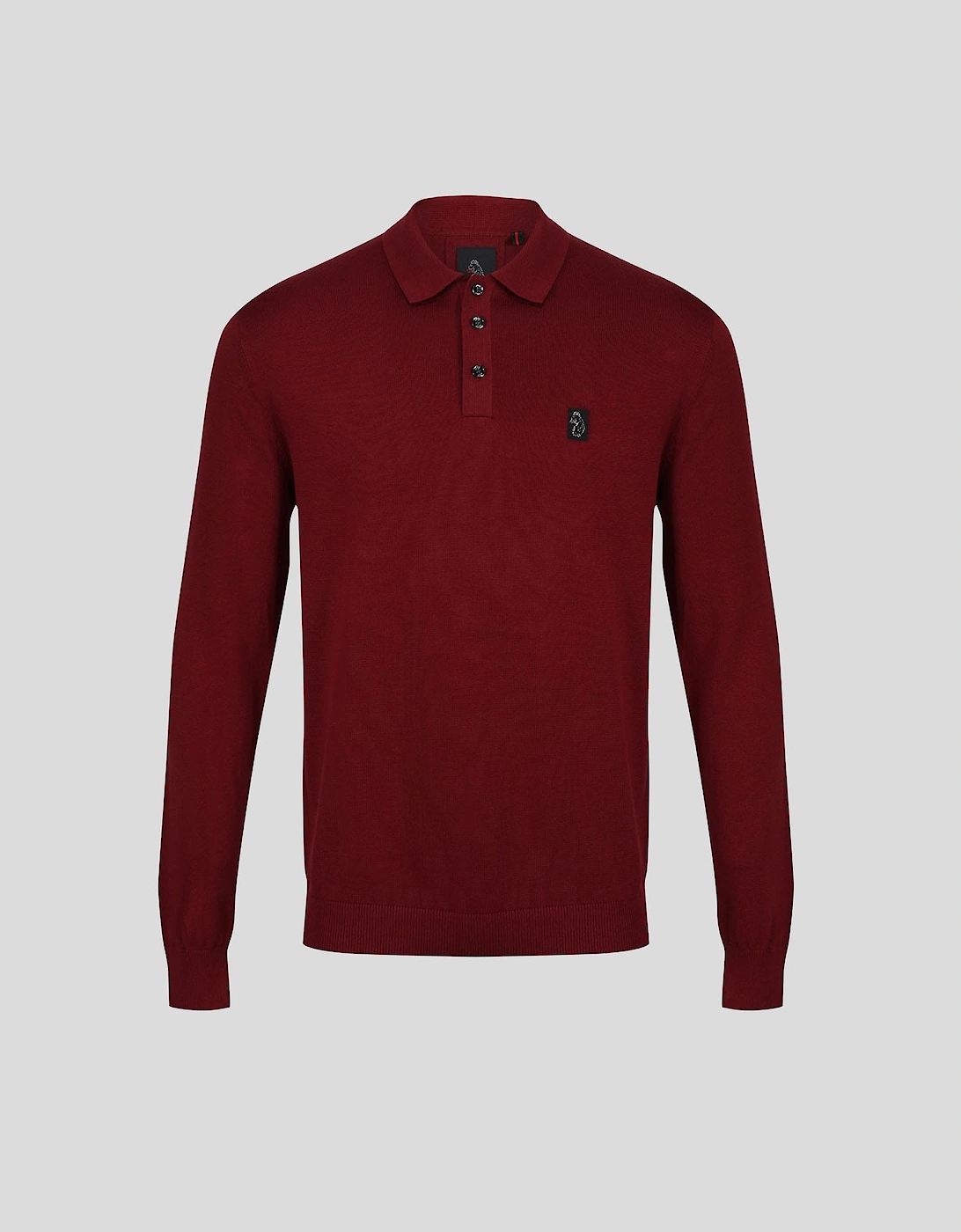 Venice Long Sleeve Knitted Polo Shirt, 5 of 4