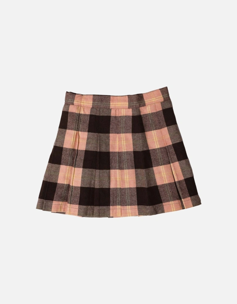 Juniors Heavy Check Pleated Skirt