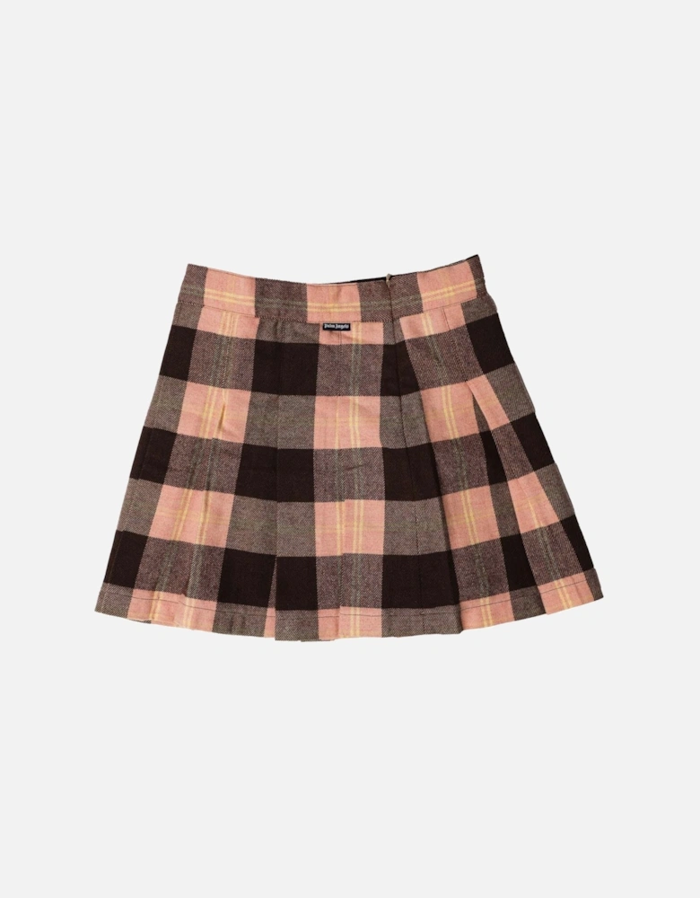 Juniors Heavy Check Pleated Skirt