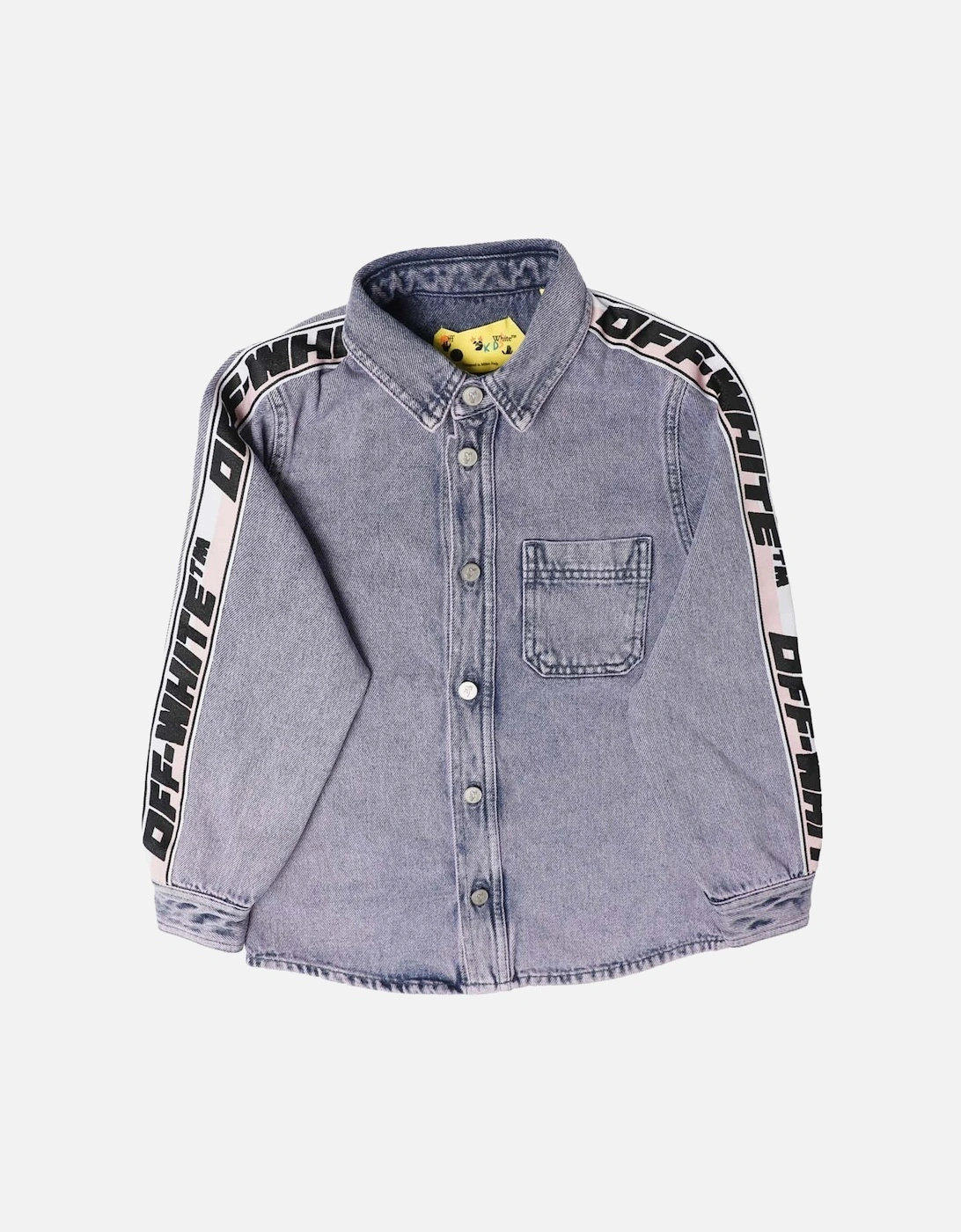 Juniors Logo Band Denim Shirt, 3 of 2