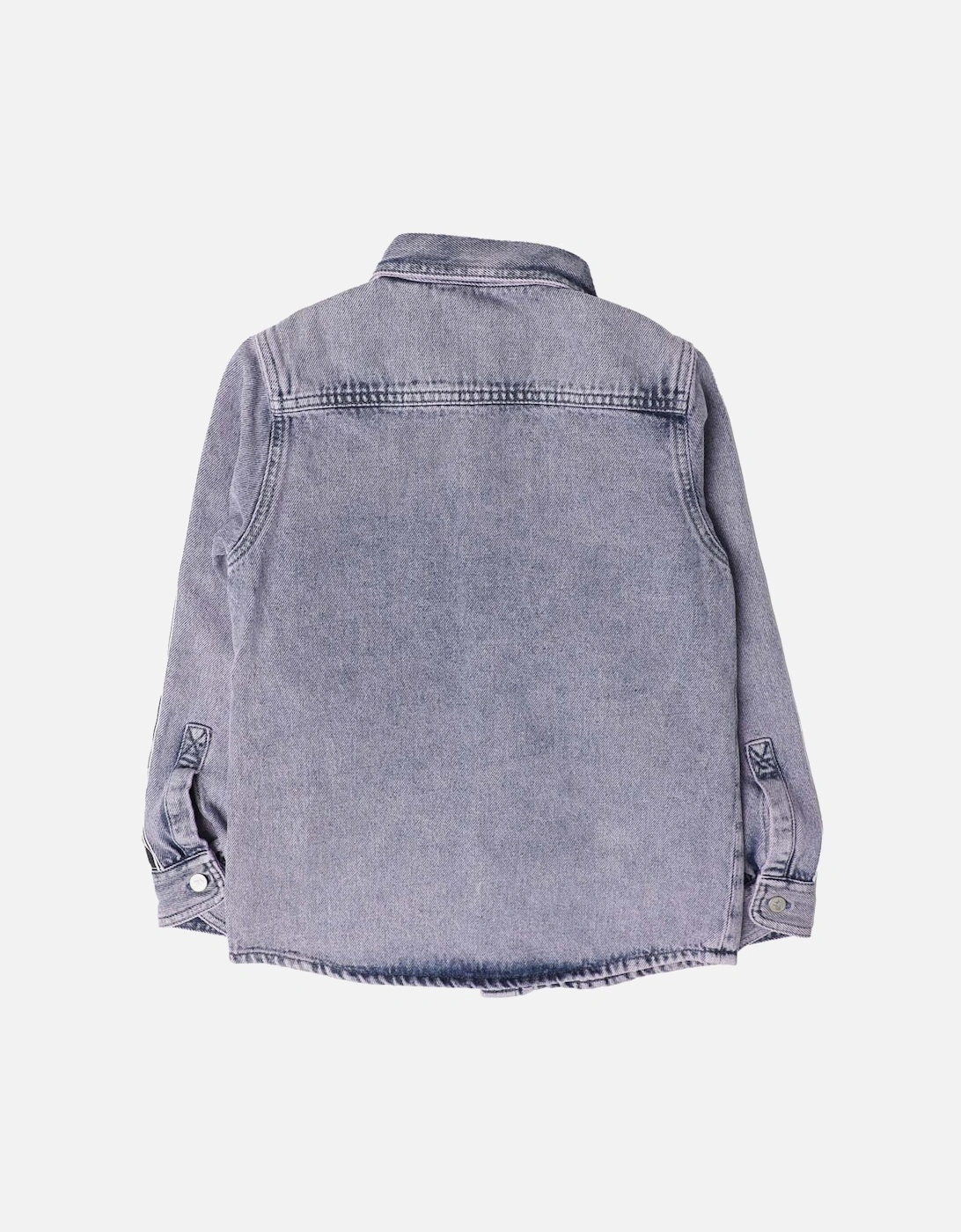 Juniors Logo Band Denim Shirt