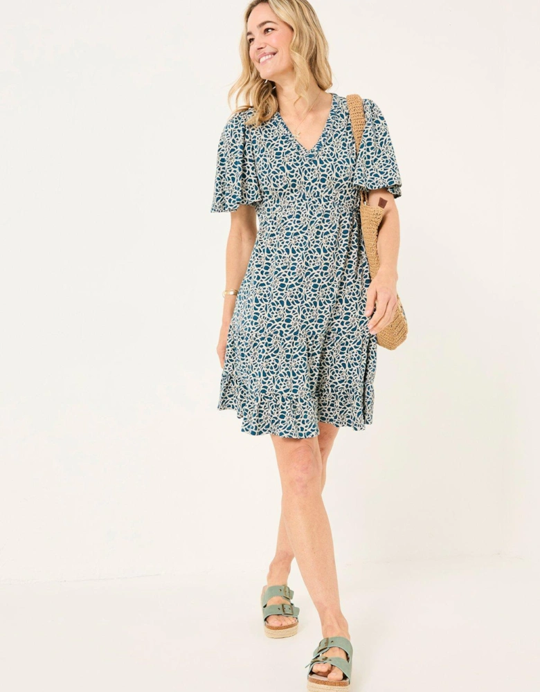 Grace Shibori Mini Dress - Blue