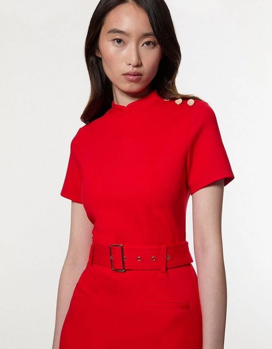 Belted Ponte Midi Dress, 5 of 4