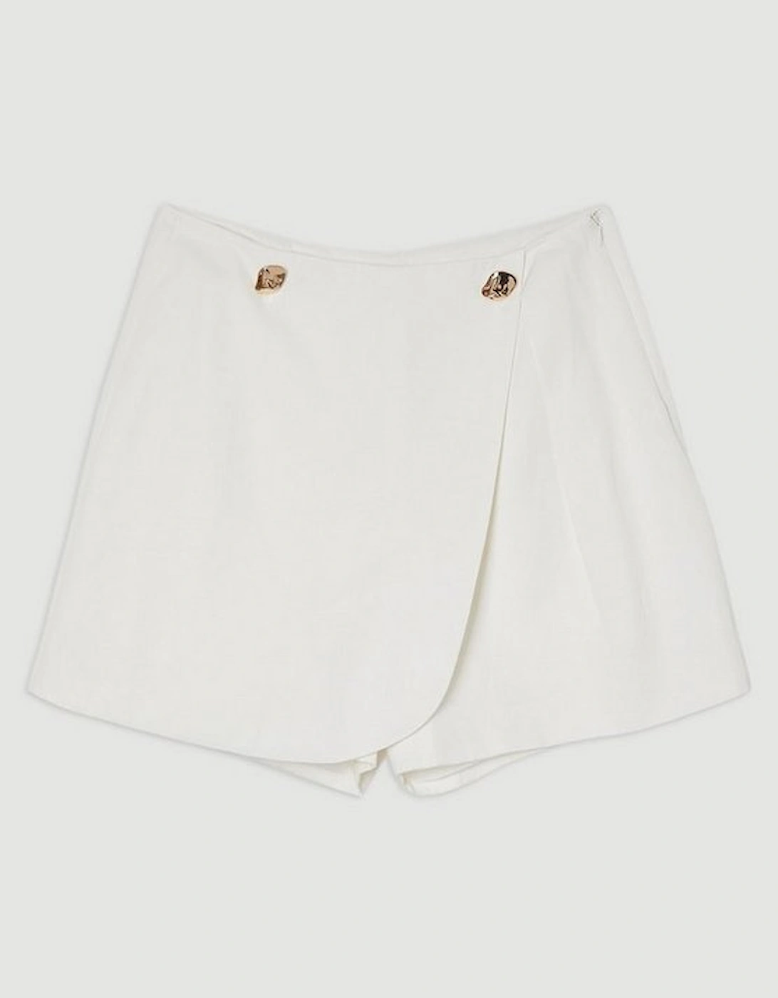 Viscose Linen Tailored Wrap Skort