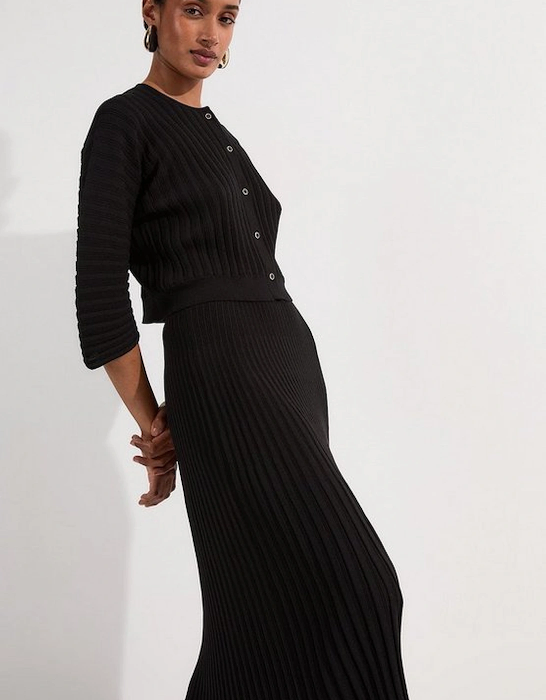 Pleated Rib Knitted Skirt, 5 of 4
