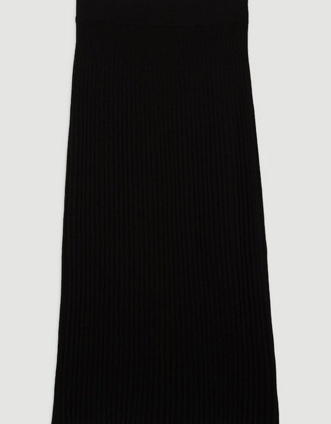 Pleated Rib Knitted Skirt