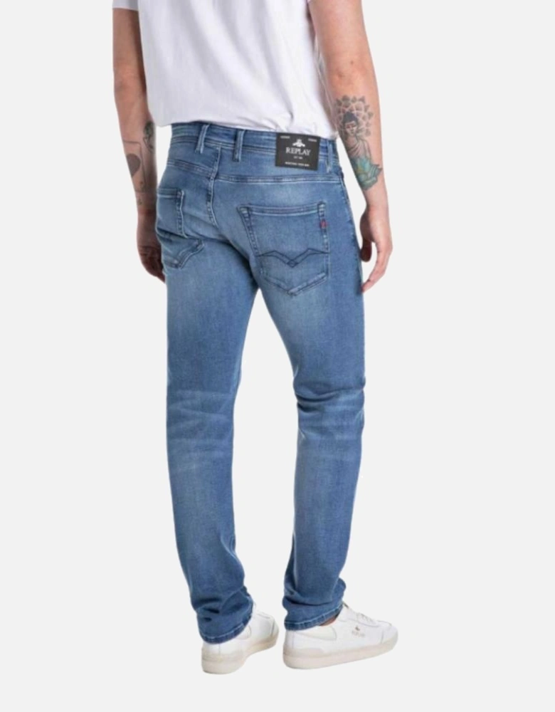 Grover Straight Power Stretch Denim - Mid Blue