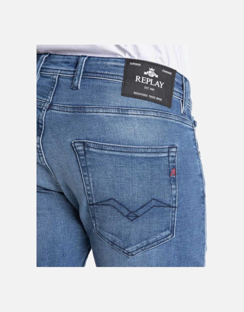 Grover Straight Power Stretch Denim - Mid Blue