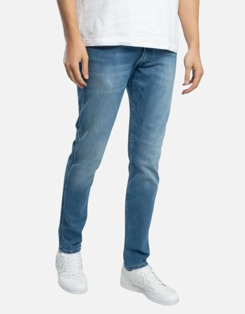 Anbass Slim Power Stretch Denim - Mid Blue