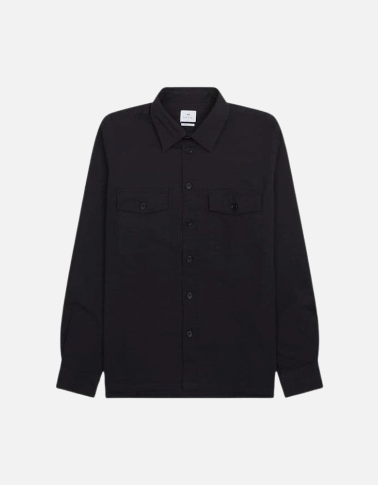PS LS Casual Fit Shirt 2 PKT - Navy