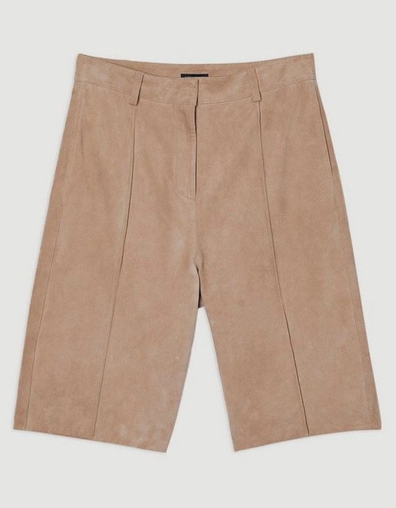 Suede Tailored Longline Short