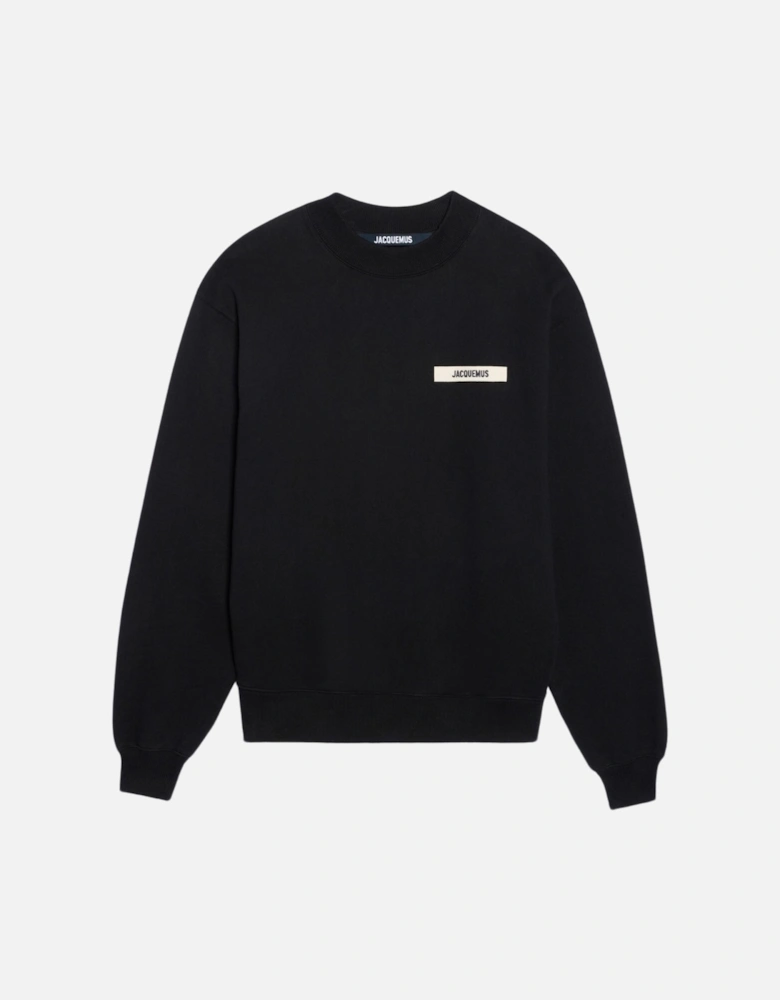 Black Gros Grain Sweatshirt