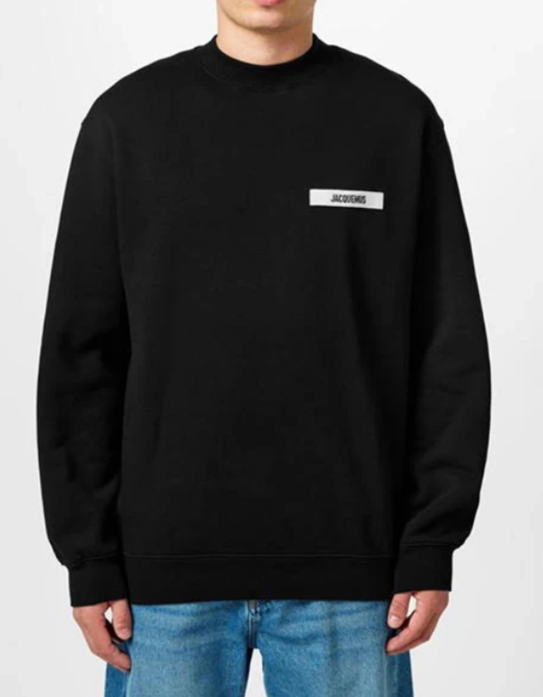 Black Gros Grain Sweatshirt