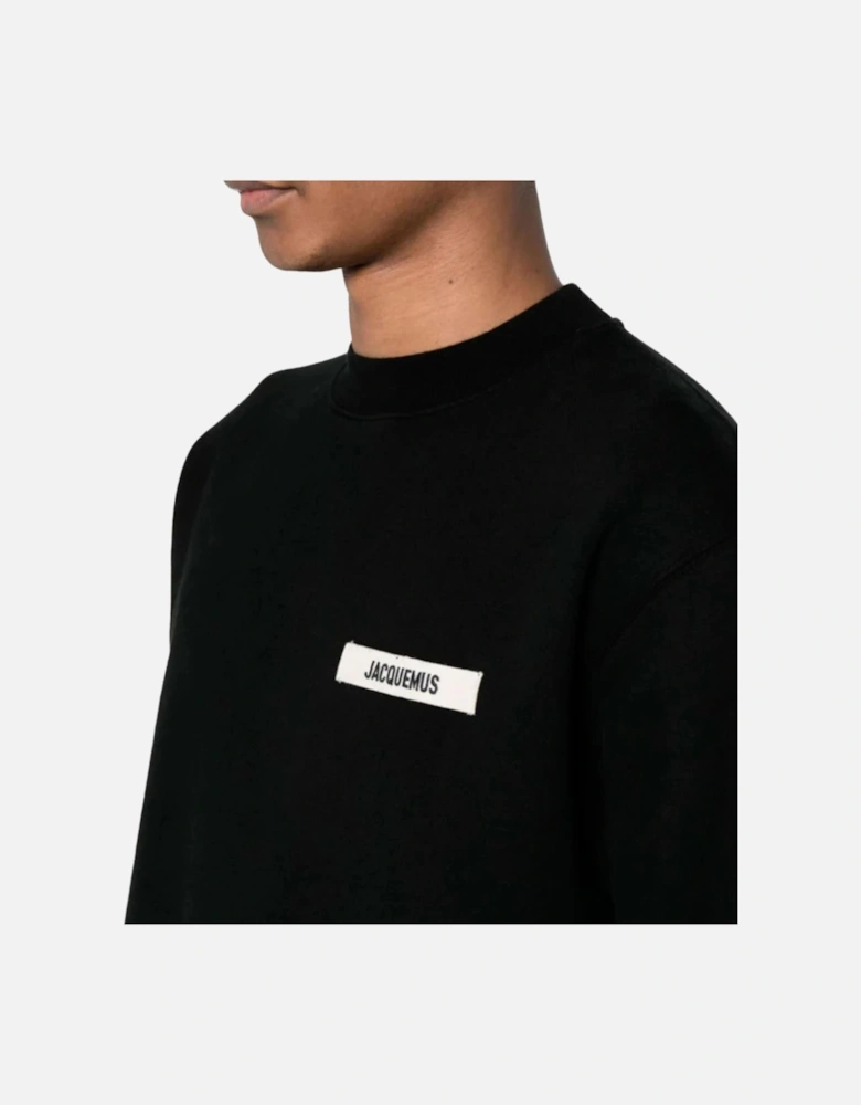 Black Gros Grain Sweatshirt