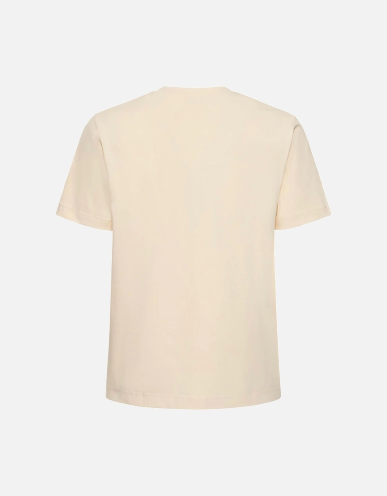 Beige Gros Grain Logo T-Shirt